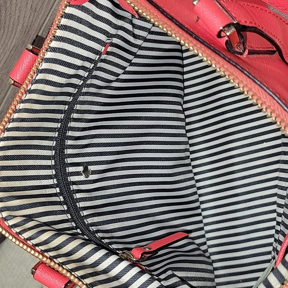 Kate Spade Red Saffiano Leather Satchel Crossbody Shoulder Bag w/ Wallet - Picture 15 of 16